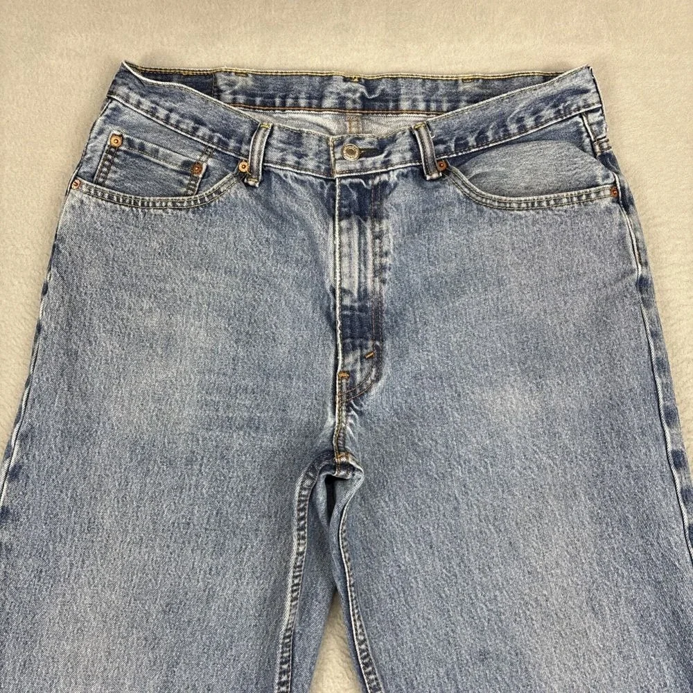 Levi's 550 Jeans Mens 36x33 TAG-38x34 Straight Blue Denim Rugged Workwear Biker